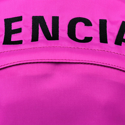 Balenciaga Sport Nylon Logo Embroidered S Wheel Backpack Fuchsia Black 7 of 11