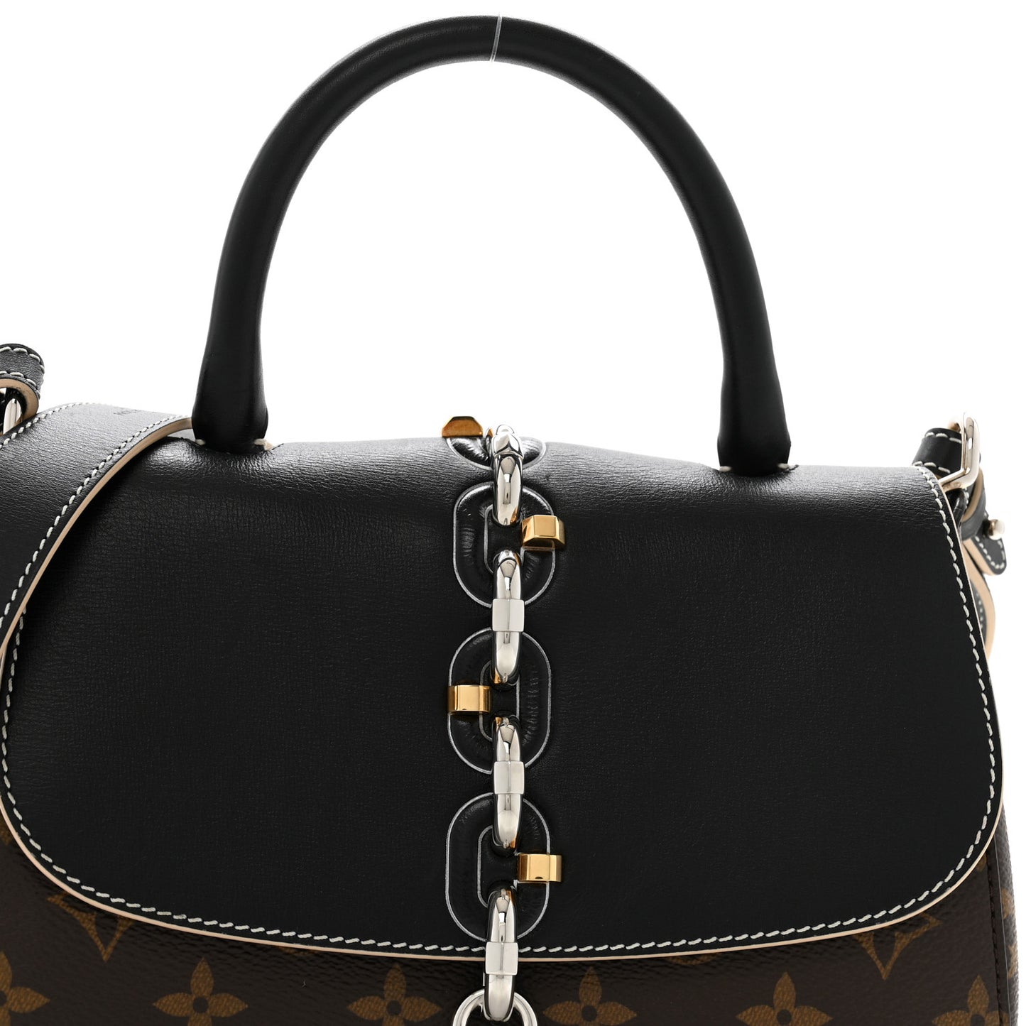 Calfskin Monogram Chain It Bag PM Black