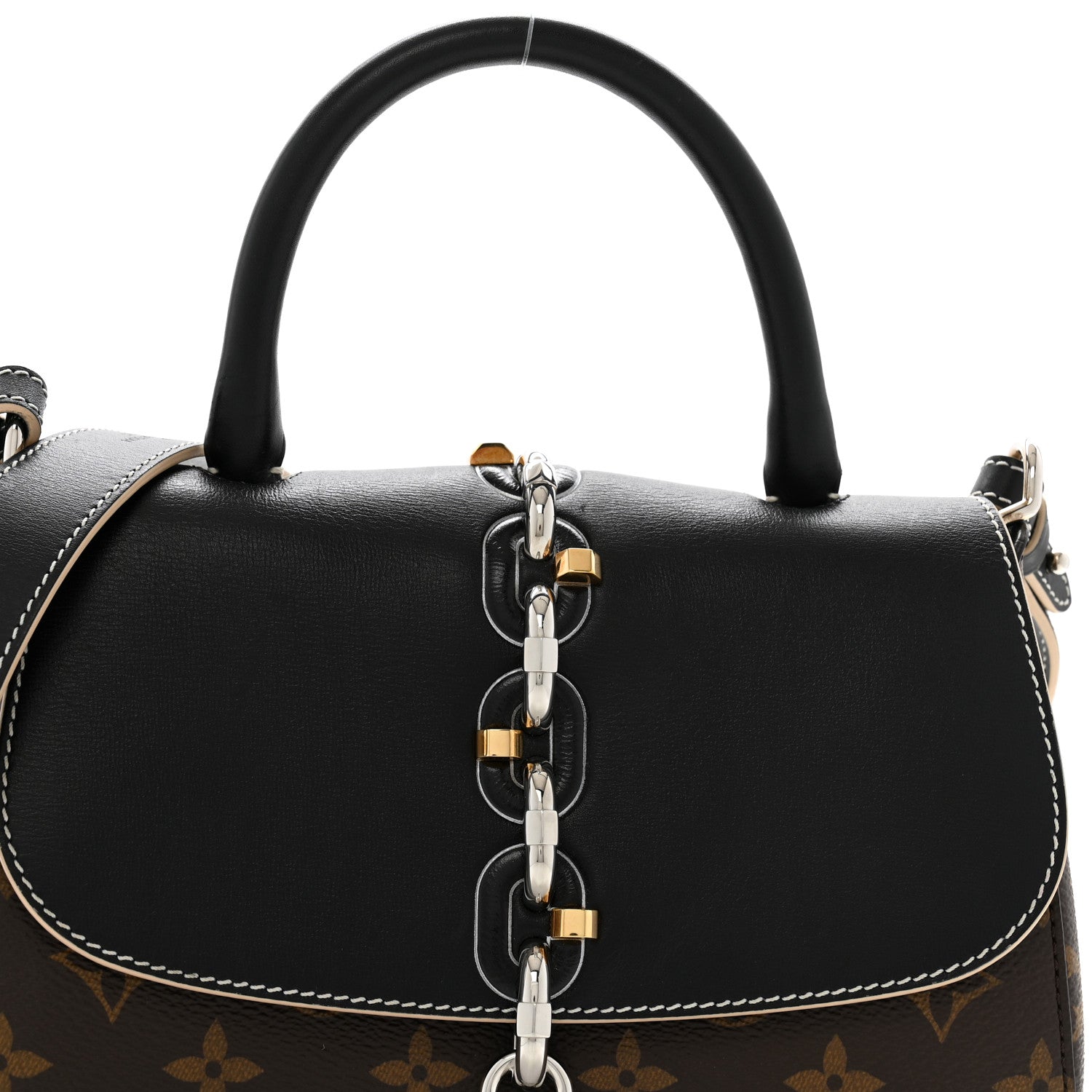 Louis Vuitton Calfskin Monogram Chain It Bag PM Black 7 of 13