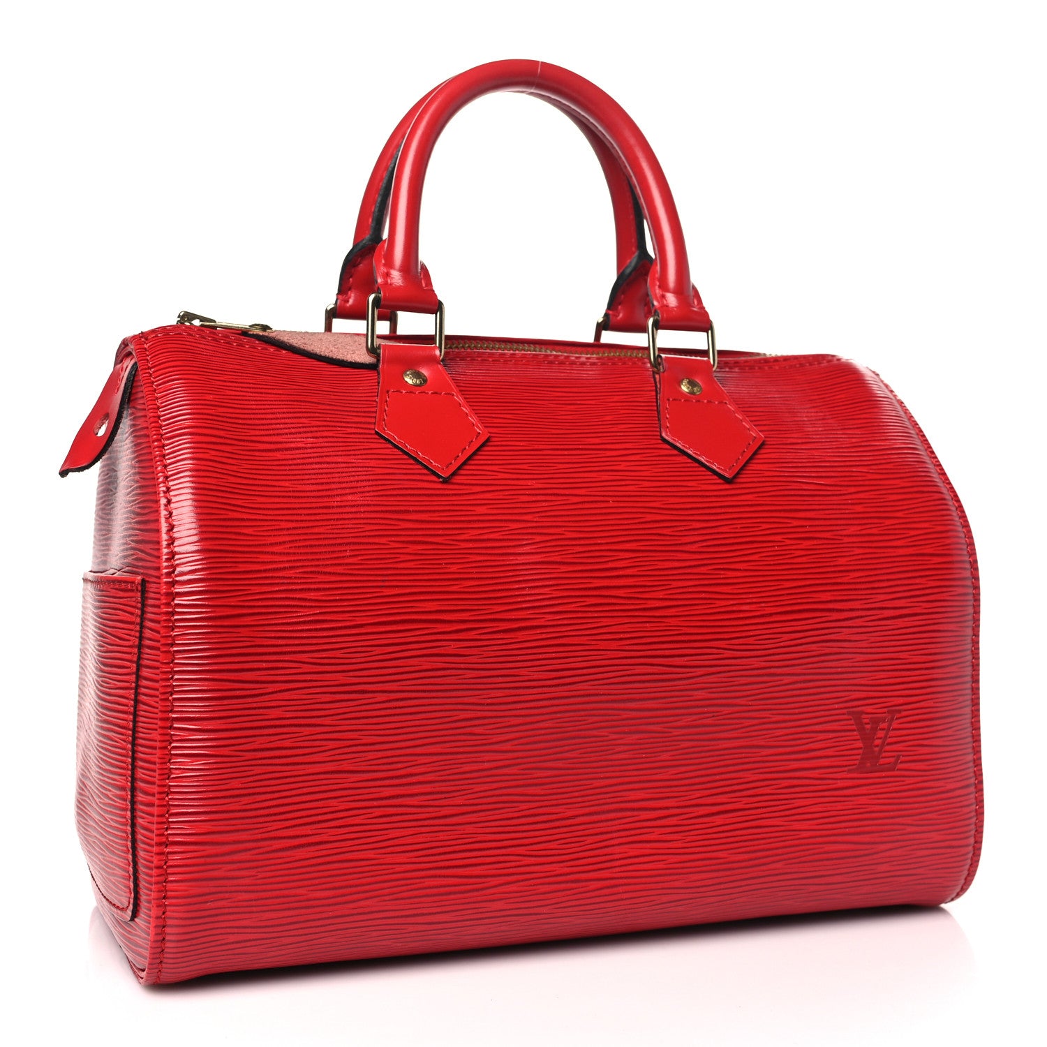 Louis Vuitton Epi Speedy 25 Castillan Red 3 of 9