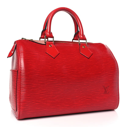 Louis Vuitton Epi Speedy 25 Castillan Red 3 of 9