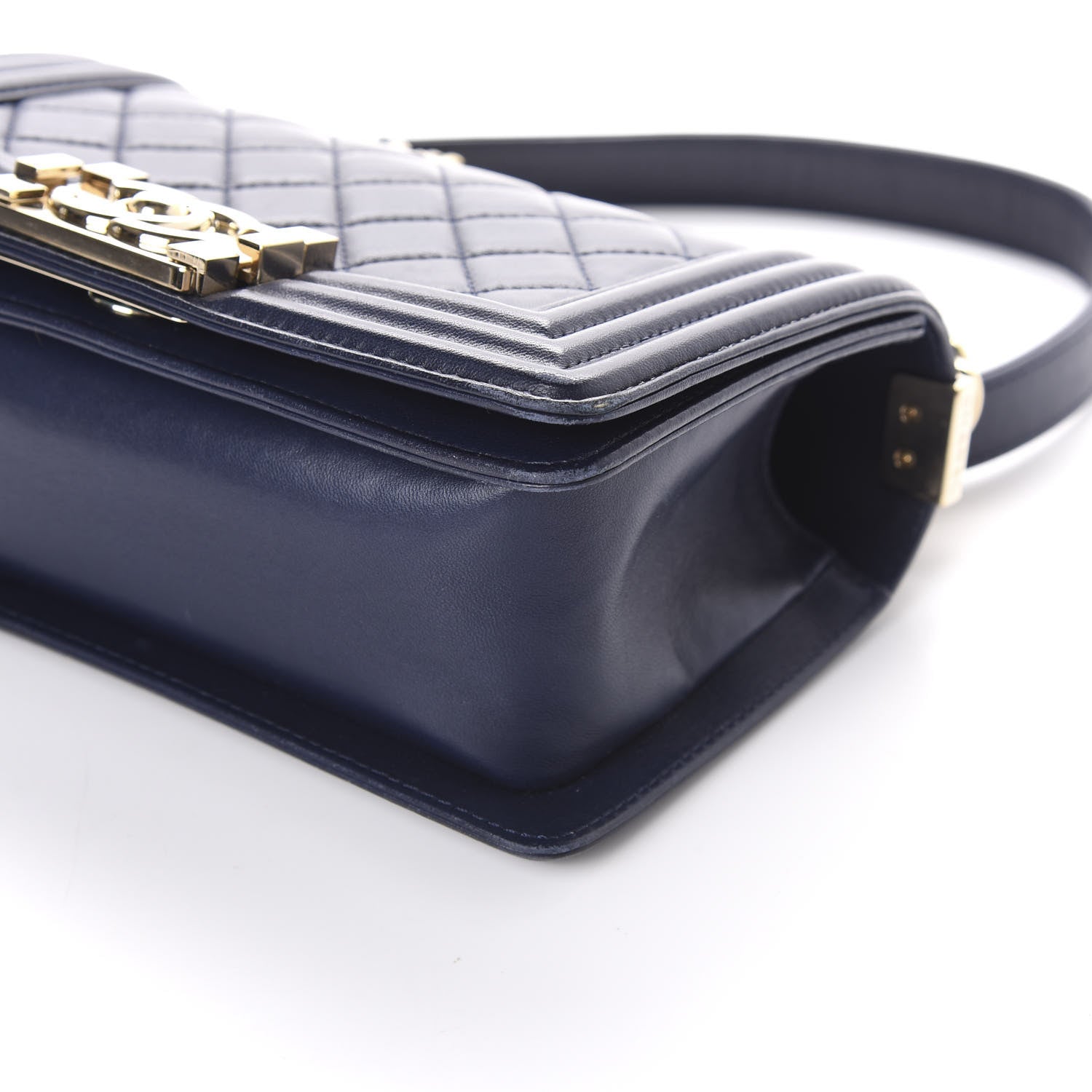 Chanel Lambskin Quilted Small Boy Flap Navy 8 of 9