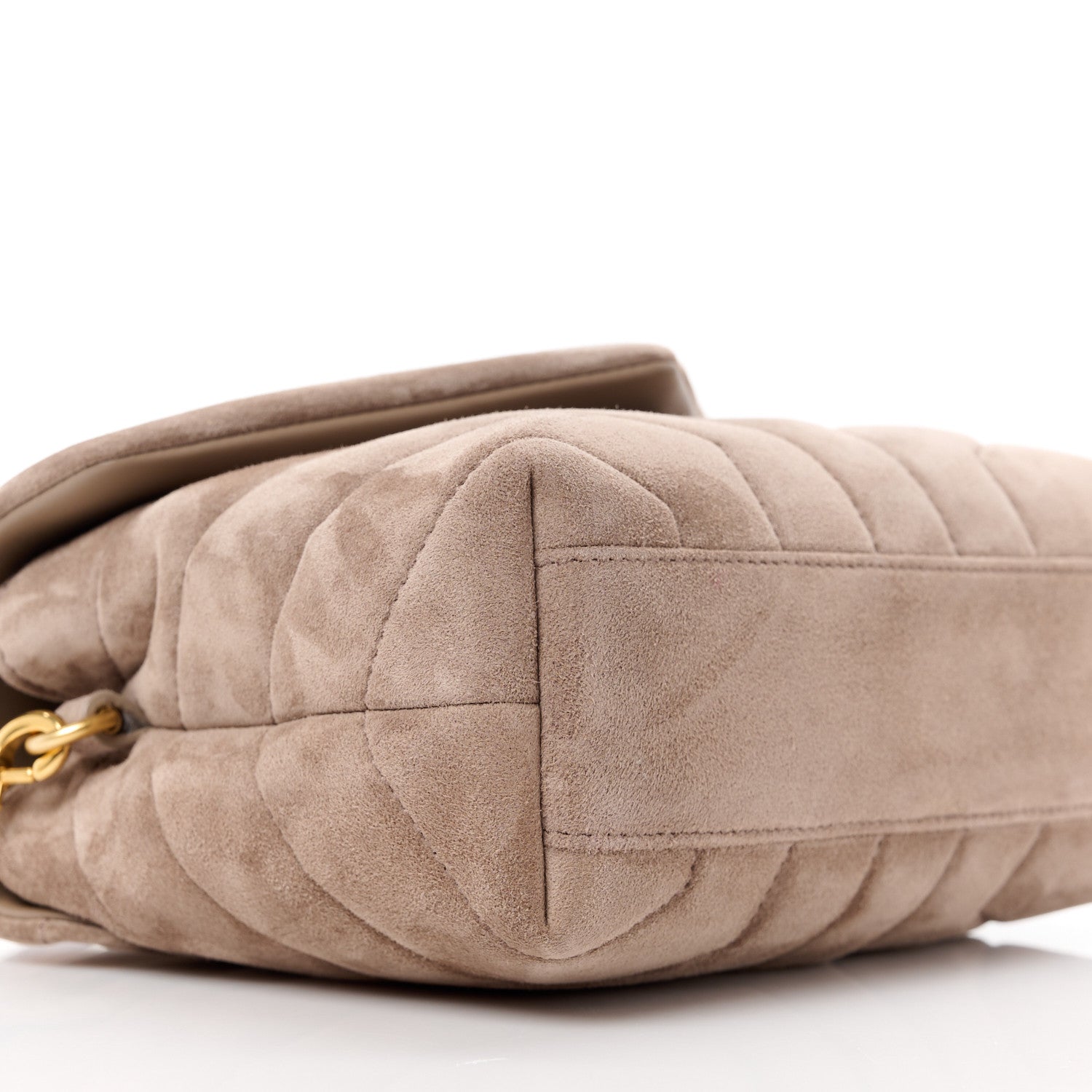 Saint Laurent Suede Toy Loulou Shoulder Bag Taupe 10 of 16