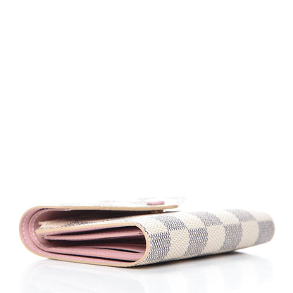 Louis Vuitton Damier Azur Victorine Wallet Rose Ballerine 4 of 8