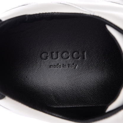Gucci Calfskin Womens Interlocking G Sneakers 37.5 Black White 9 of 14
