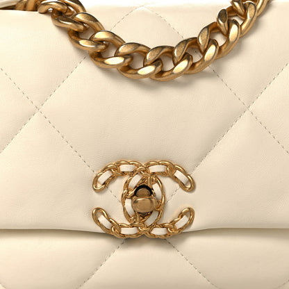 Chanel Lambskin Quilted Medium Chanel 19 Flap White 8 of 11