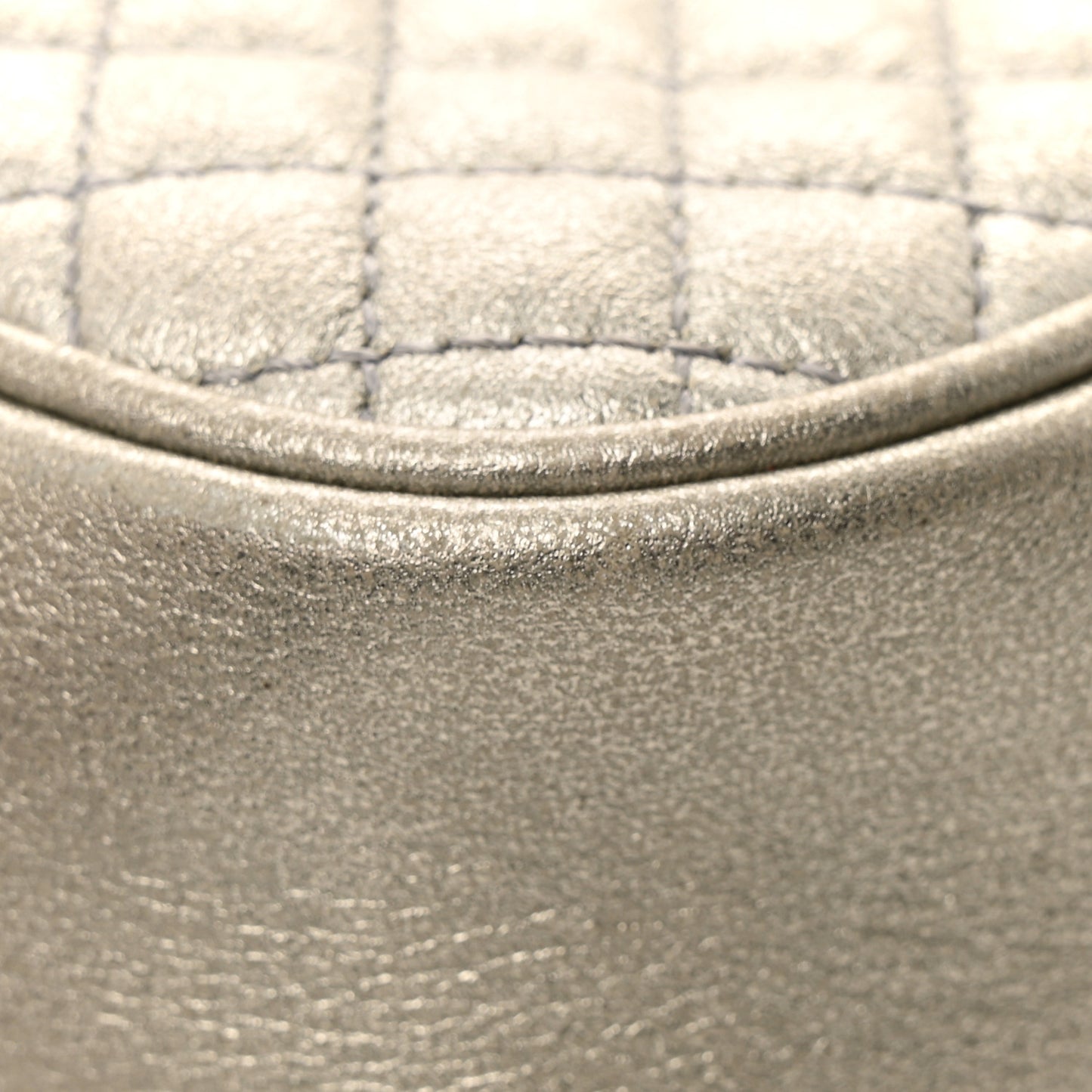 Laminated Nappa Web Trapuntata Small GG Shoulder Bag Argento