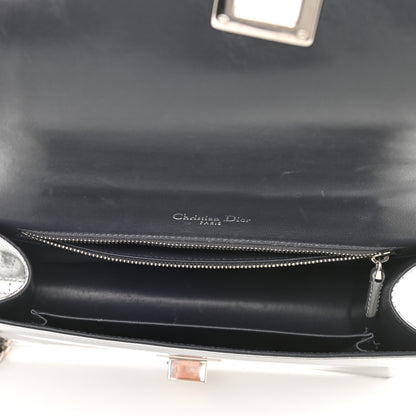 Christian Dior Metallic Patent Micro-Cannage Small Diorama Flap Bag Silver 5 of 11