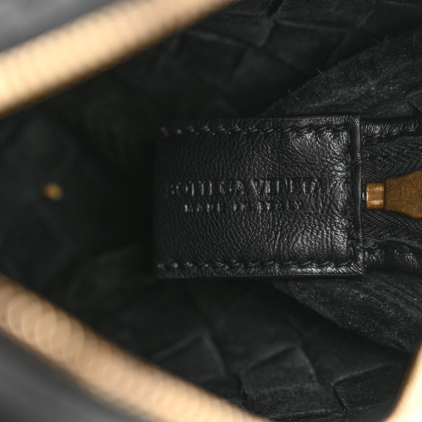 Nappa Intrecciato Mini Loop Camera Bag Black