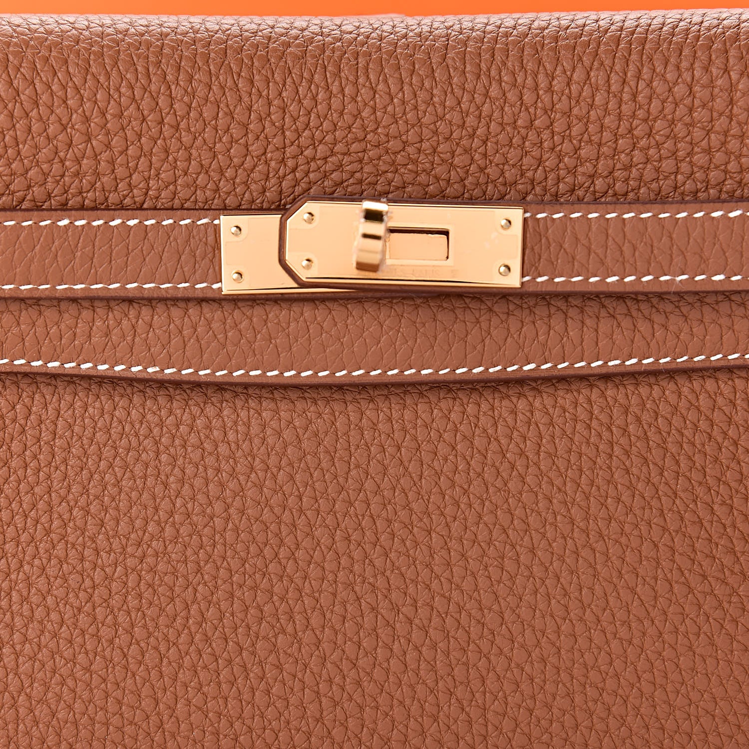 Hermes Taurillon Clemence Kelly Ado Backpack Gold 8 of 11