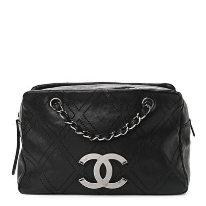Chanel Calfskin Small Diamond Stitch Tote Black 1 of 13