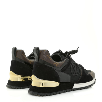 Louis Vuitton Suede Monogram Run Away Sneakers 38 Black 4 of 12