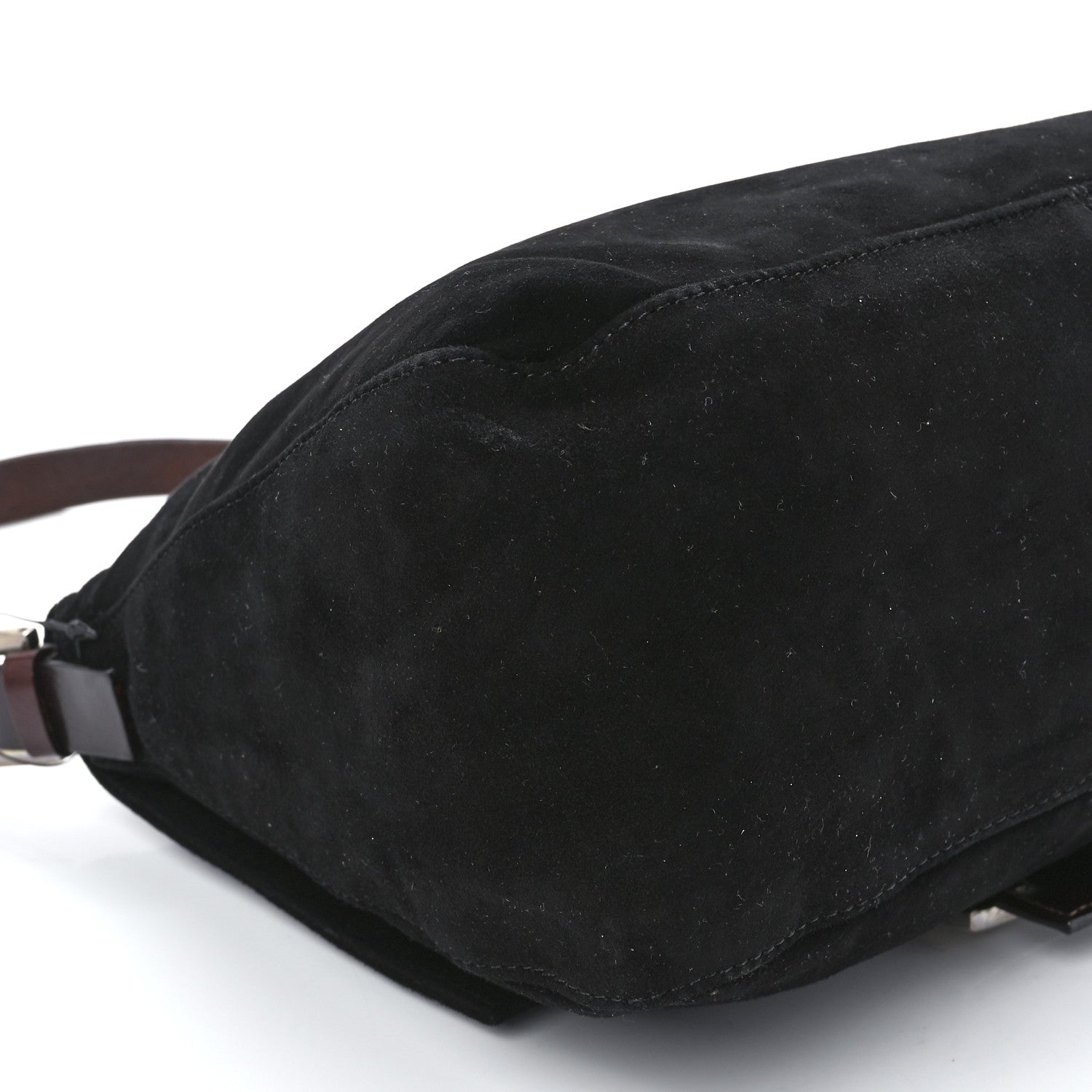 Fendi Suede Calfskin Mama Baguette Black 11 of 13