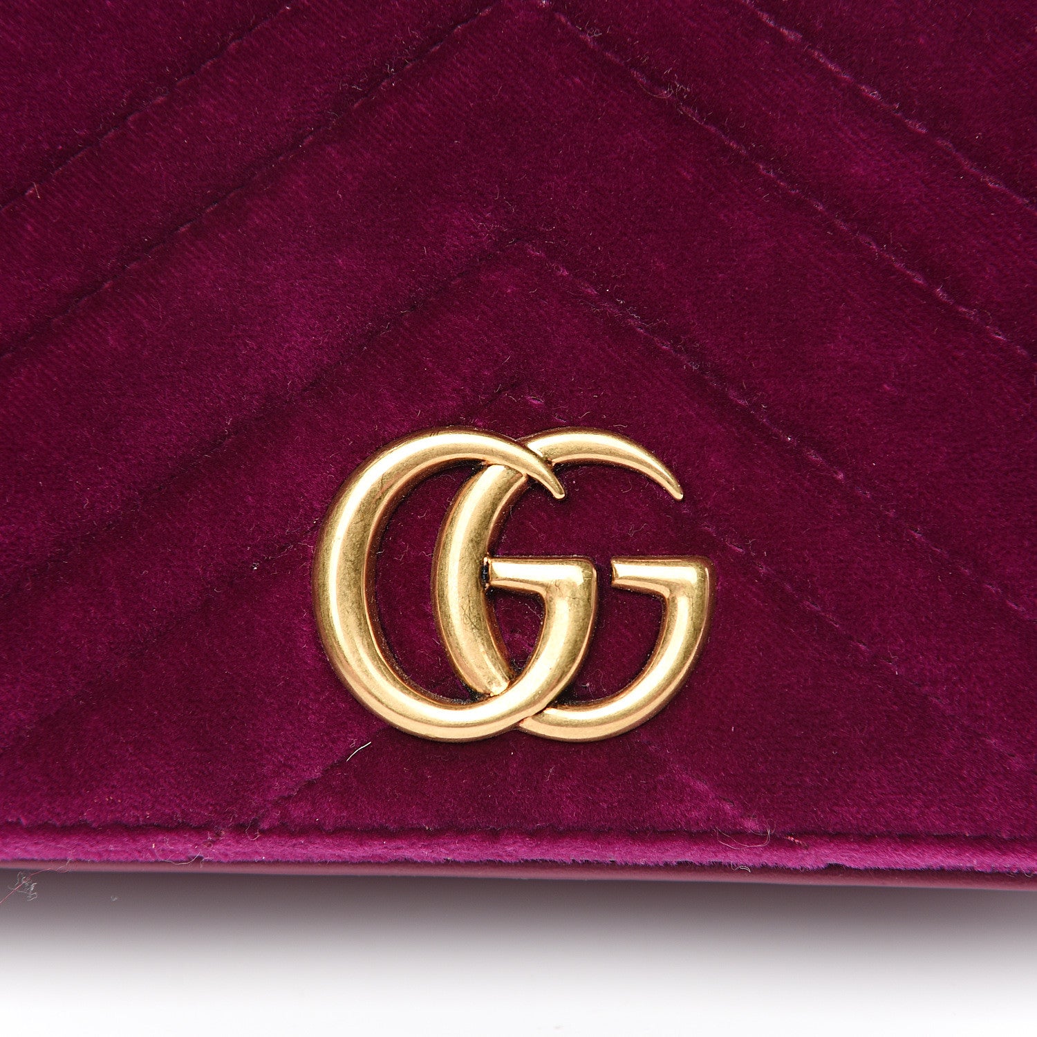 Gucci Velvet Matelasse GG Marmont Mini Bag Fuchsia Violet Cyclamen 9 of 9