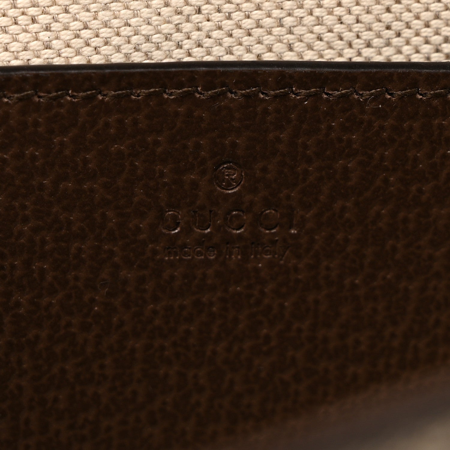 Gucci GG Supreme Monogram Textured Dollar Calfskin Web Mini Ophidia Envelope Shoulder Bag Beige Ebony New Acero 6 of 12