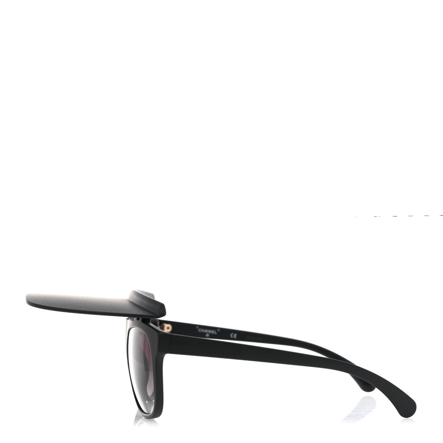 Chanel Acetate Visor Sunglasses 71046 Matte Black 3 of 8