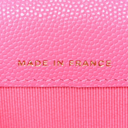 Chanel Caviar Quilted Flap Card Holder Wallet Pink 7 of 9