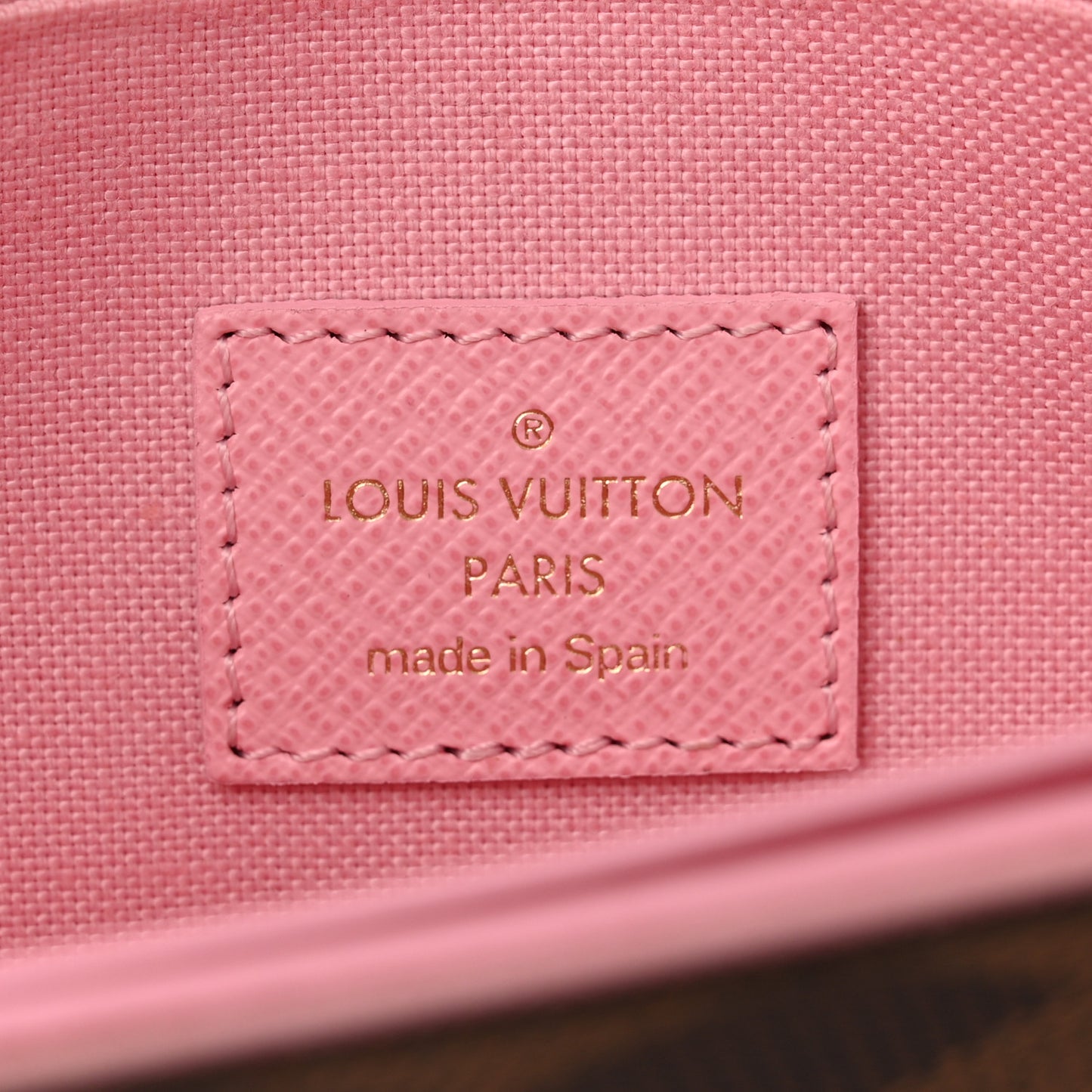 Damier Ebene Studded Pochette Felicie Chain Wallet