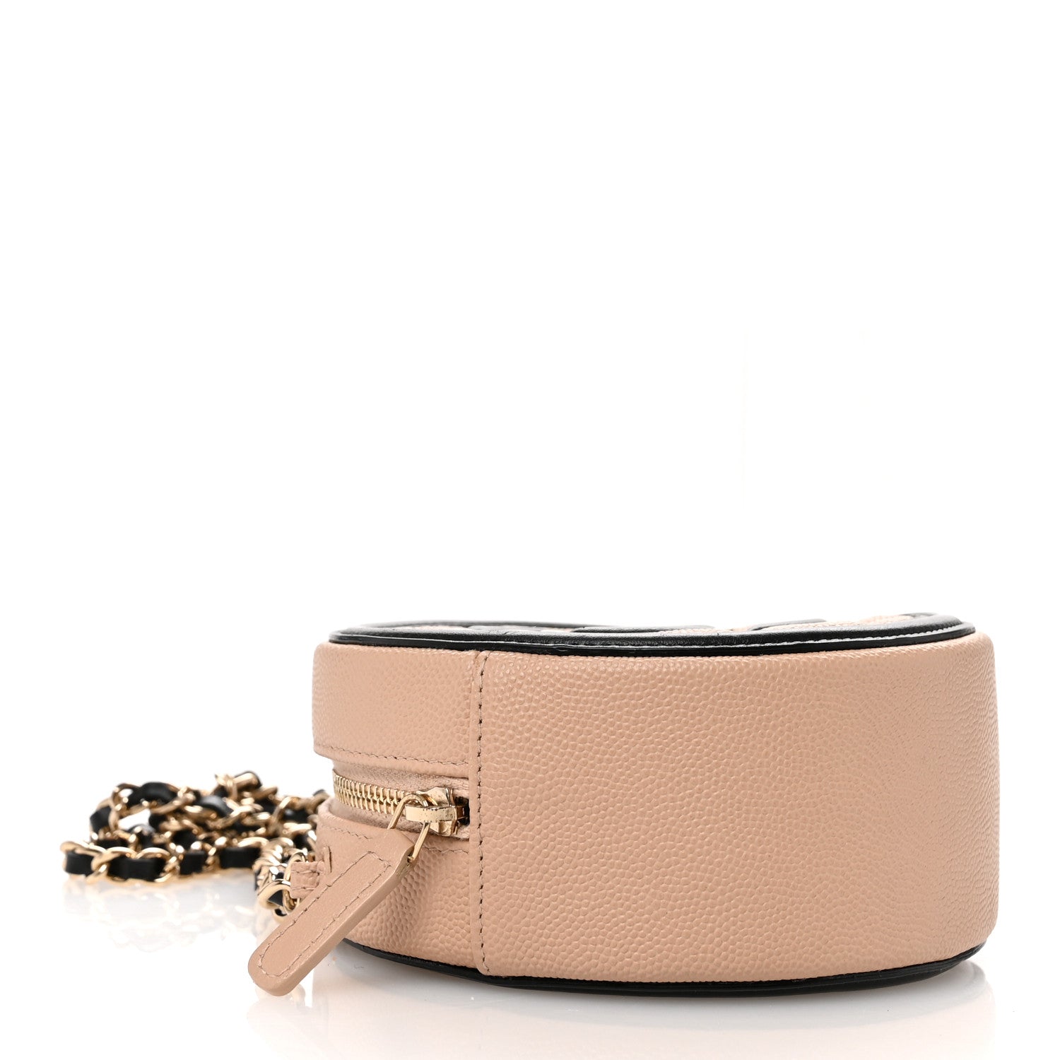 Chanel Caviar Quilted Round Filigree Crossbody Beige Black 4 of 10