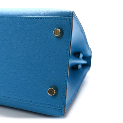 Hermes Epsom Kelly Sellier 28 Bleu Frida 9 of 9