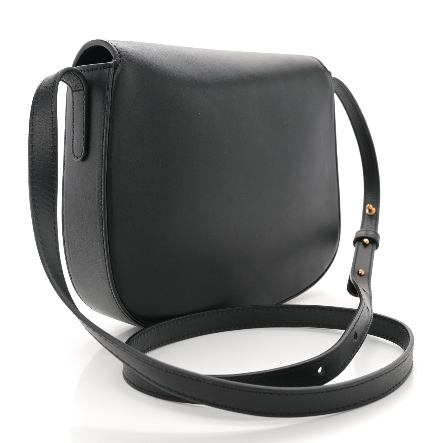 Mansur Gavriel Calfskin Flap Crossbody Bag Black 3 of 9