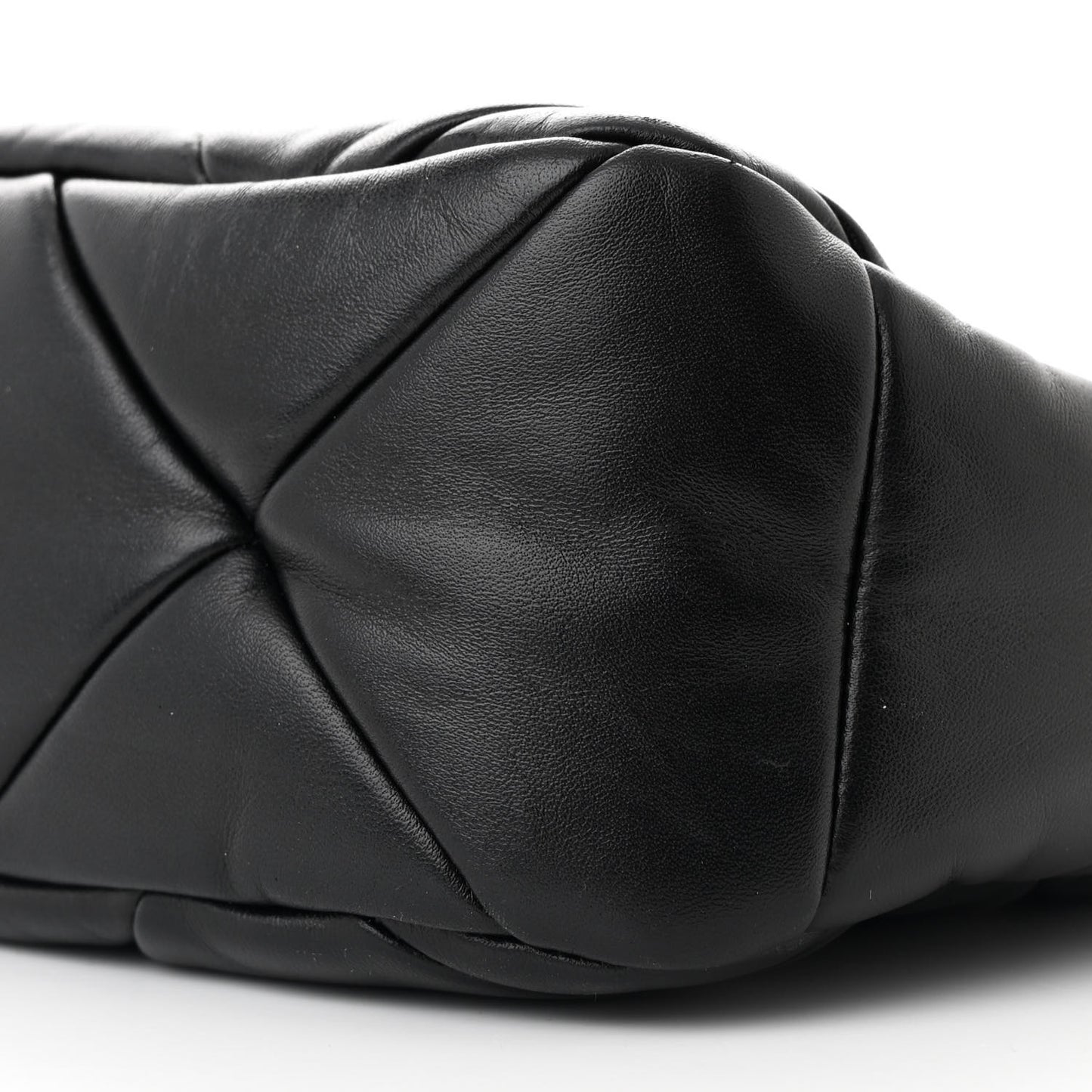 Nappa Triangle Quilted Patchwork System Bag Black