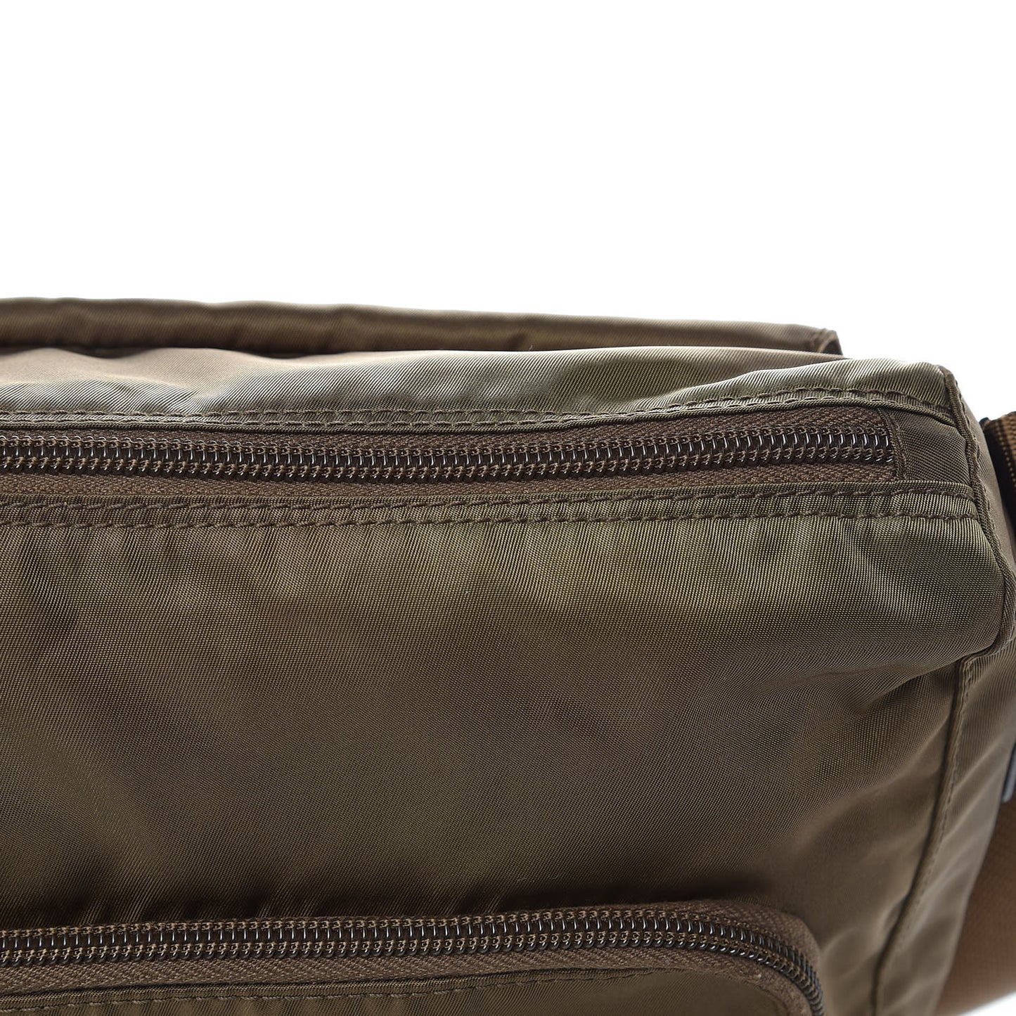 Tessuto Nylon Saffiano Vela Messenger Bag Bruciato
