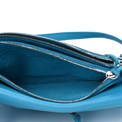 Balenciaga Supple Calfskin Papier Sight Clutch Caraibes 6 of 13
