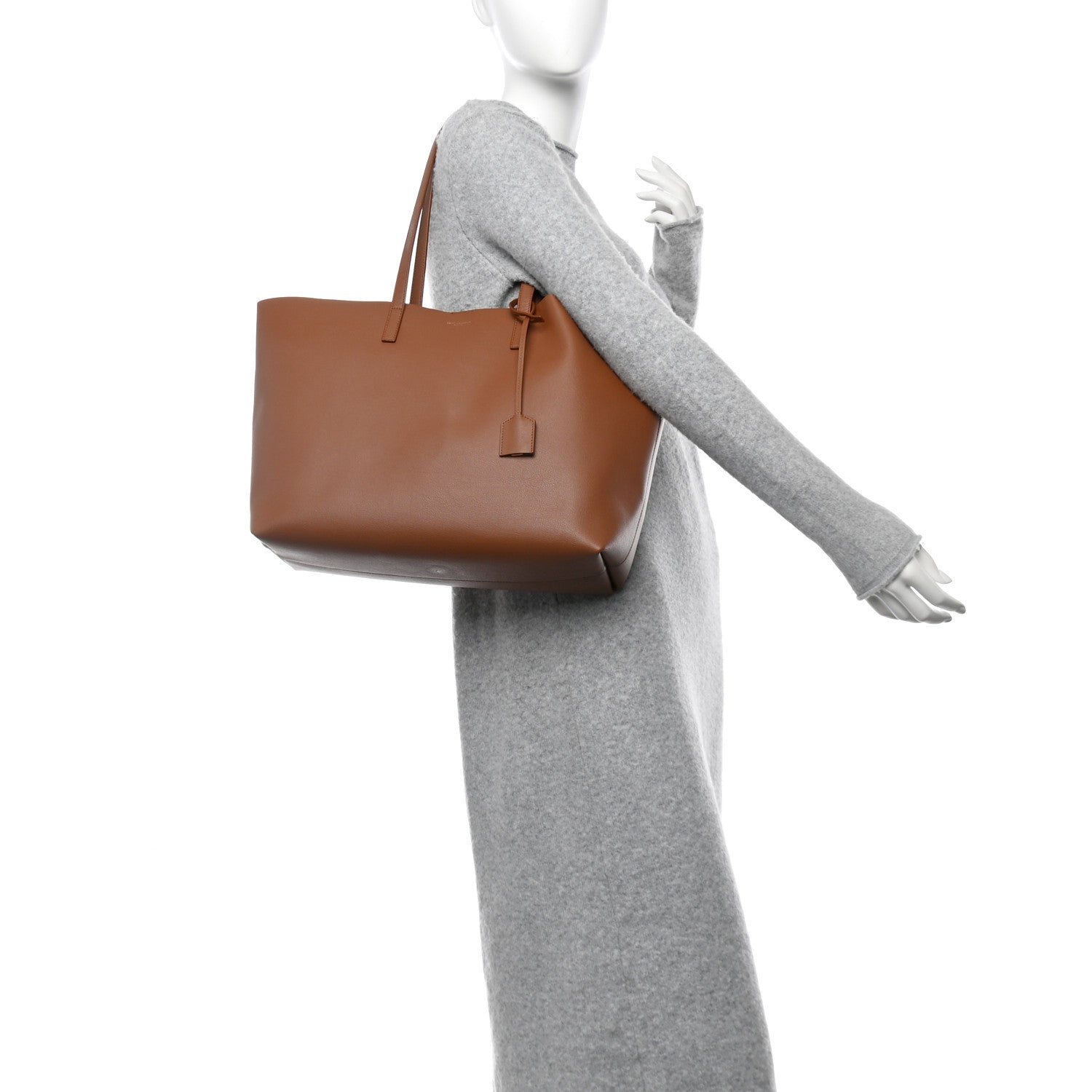 Saint Laurent Calfskin Large Shopping Tote Brick 2 of 15