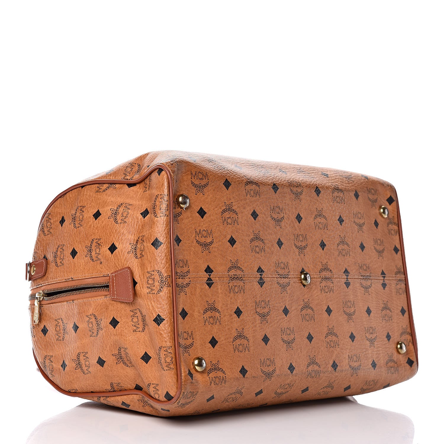 MCM Visetos Weekender Duffle Bag Cognac 4 of 10