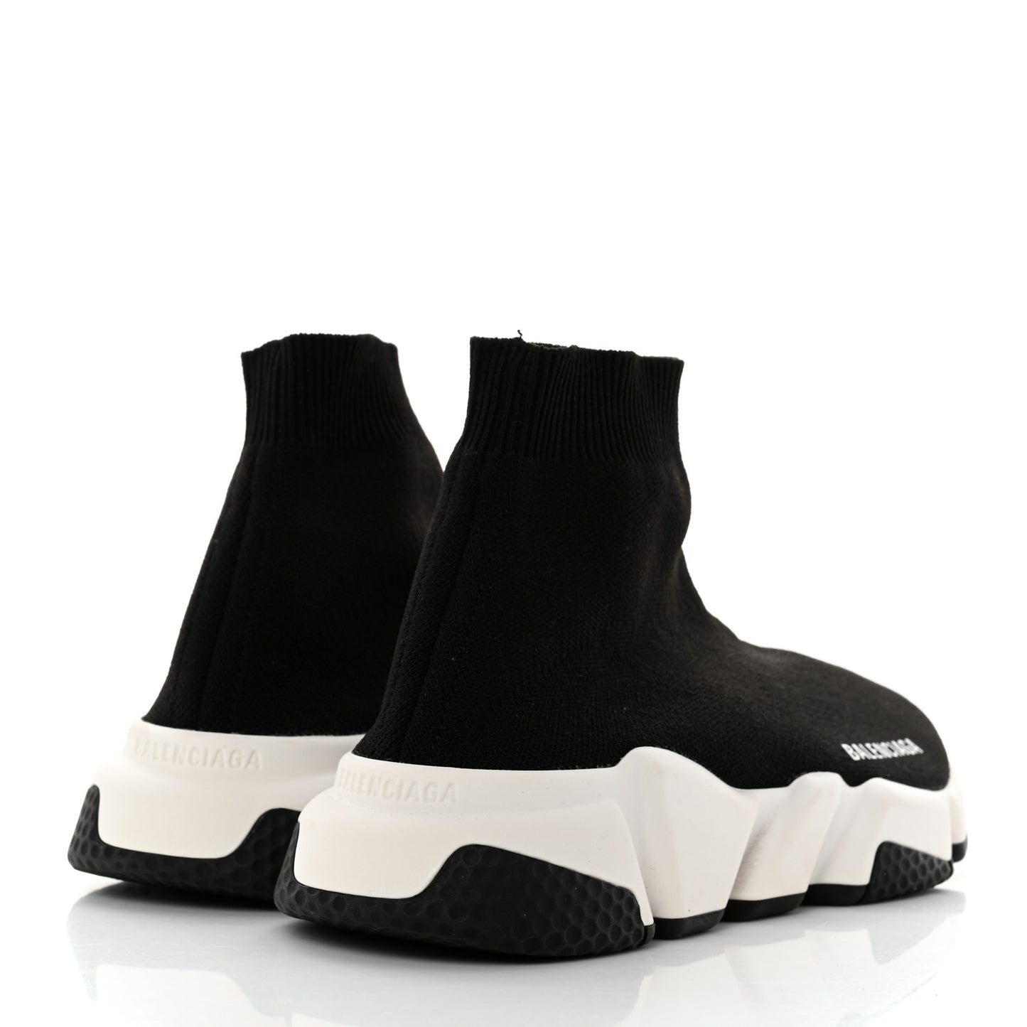 Neoprene Knit Womens Speed Sneakers 37 Black White