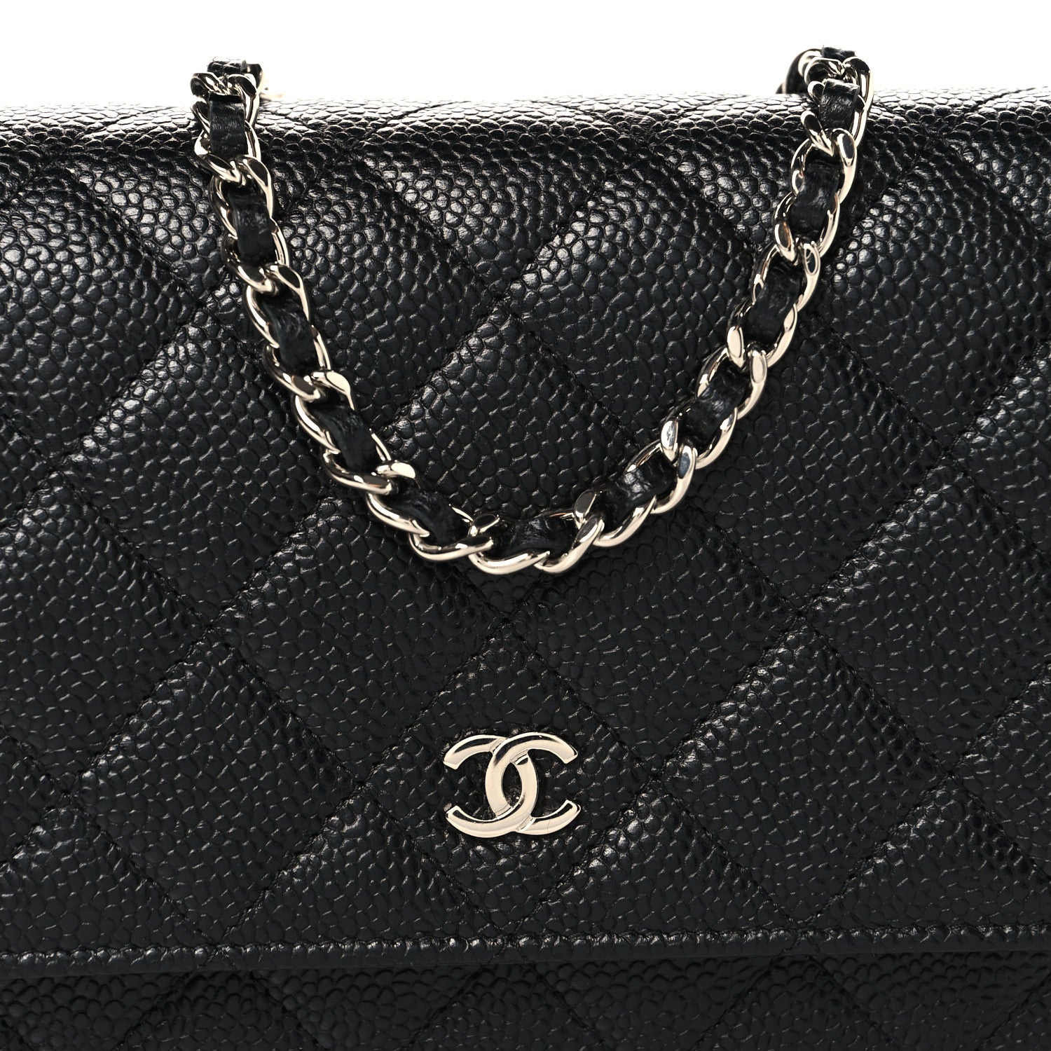 Chanel Caviar Quilted Wallet on Chain WOC Black 9 of 11