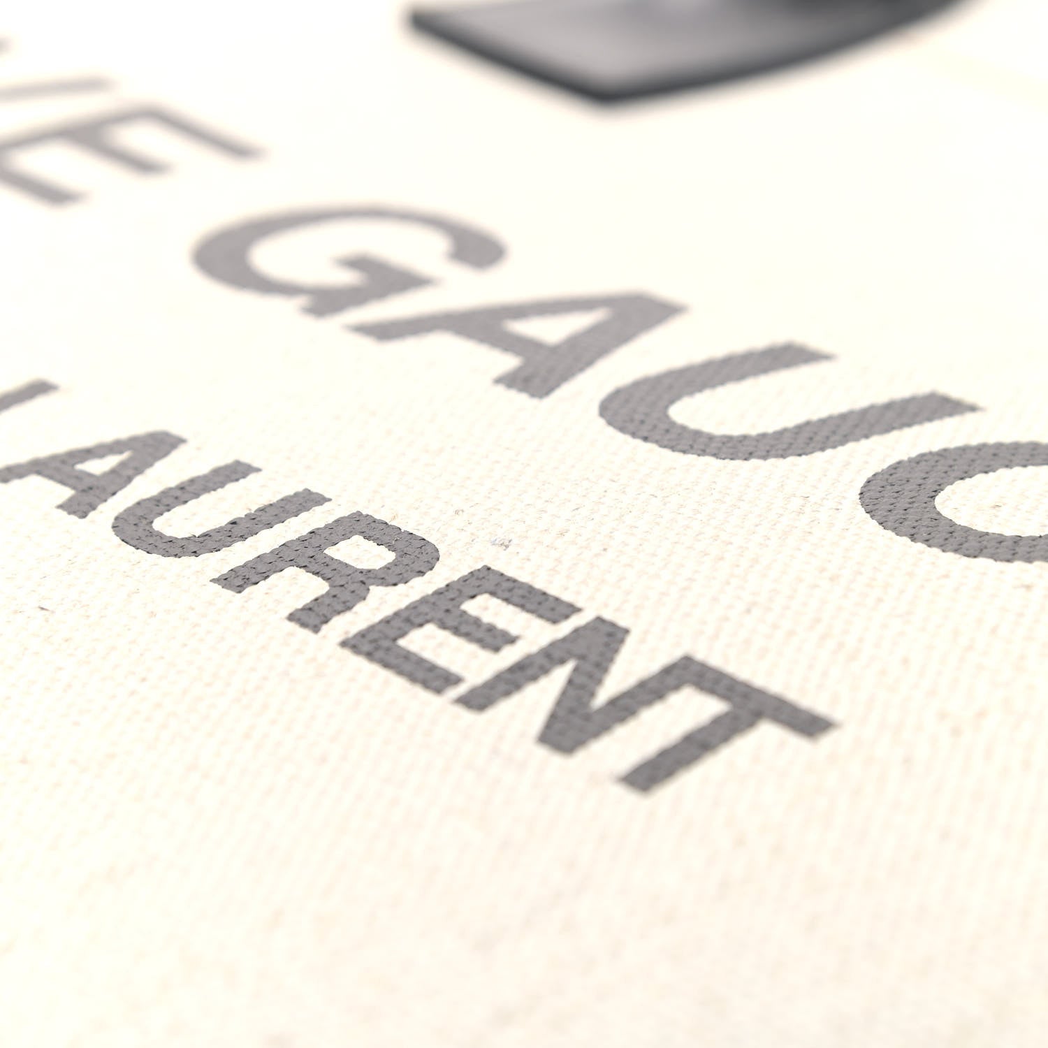Saint Laurent Linen Calfskin Rive Gauche Tote Optic White 5 of 5