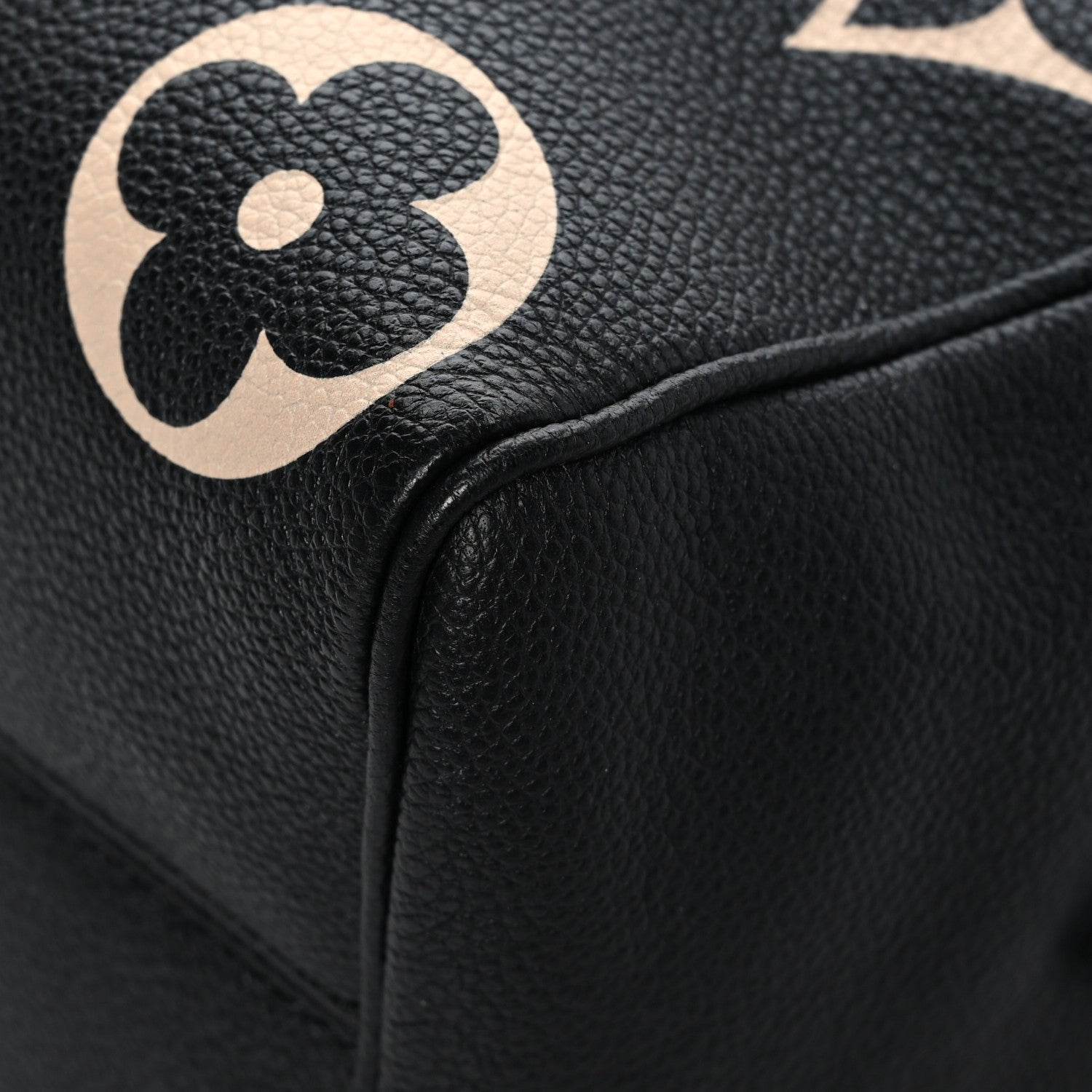 Louis Vuitton Empreinte Monogram Giant Speedy Bandouliere 25 Black Beige 10 of 10