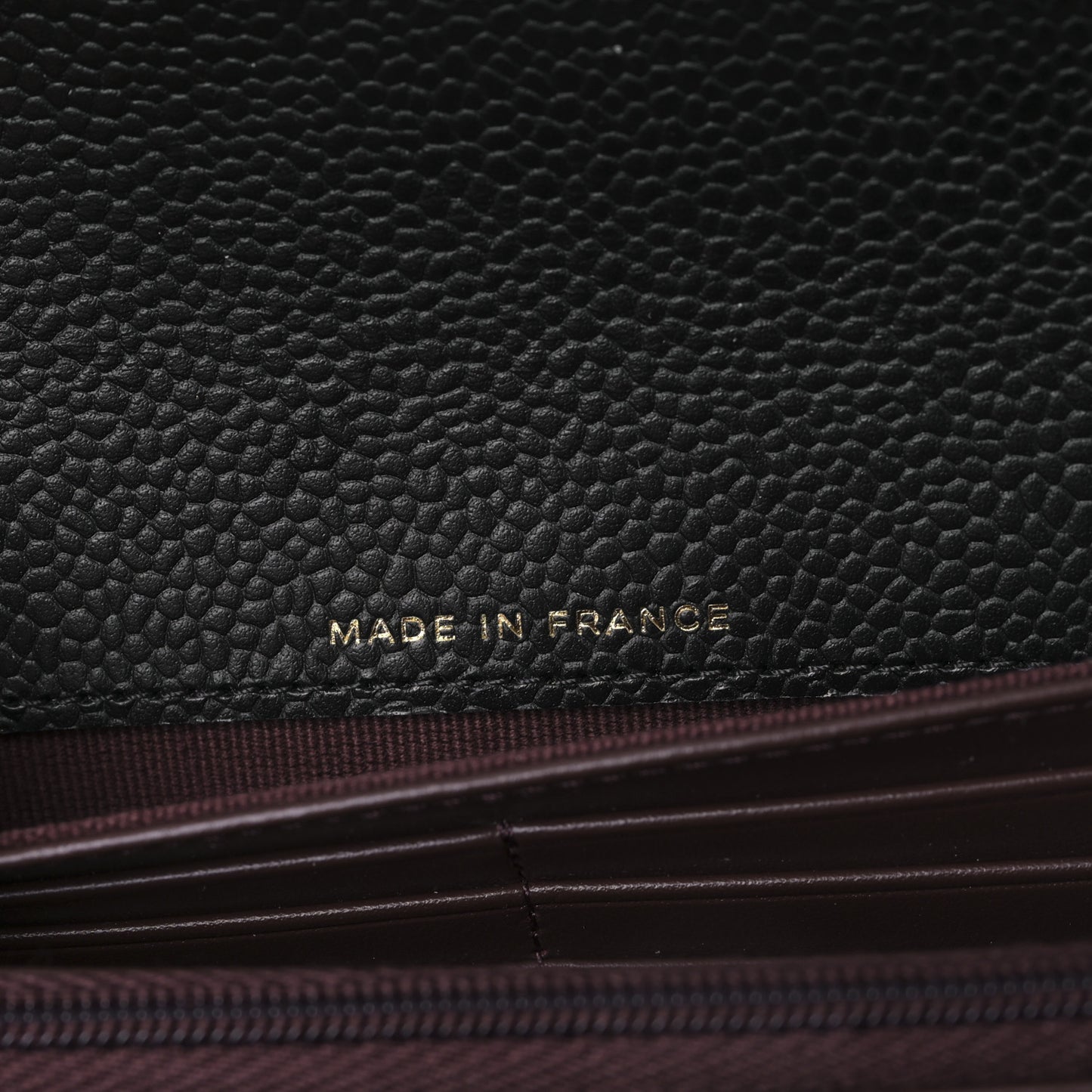 Caviar Quilted Long Flap Wallet Black