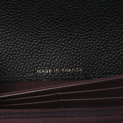 Chanel Caviar Quilted Long Flap Wallet Black 7 of 10