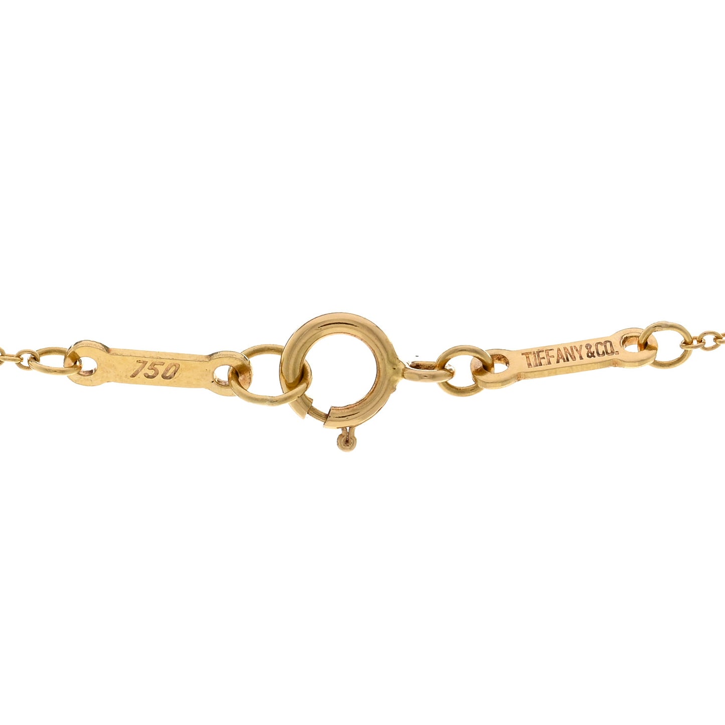 18K Yellow Gold Elsa Peretti Letter Y Pendant Necklace