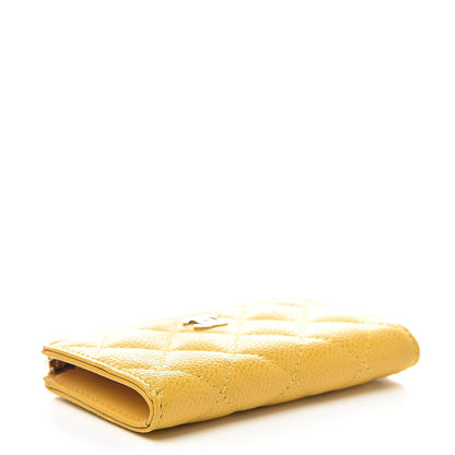 Chanel Caviar Quilted Key Holder Case Yellow 4 of 8