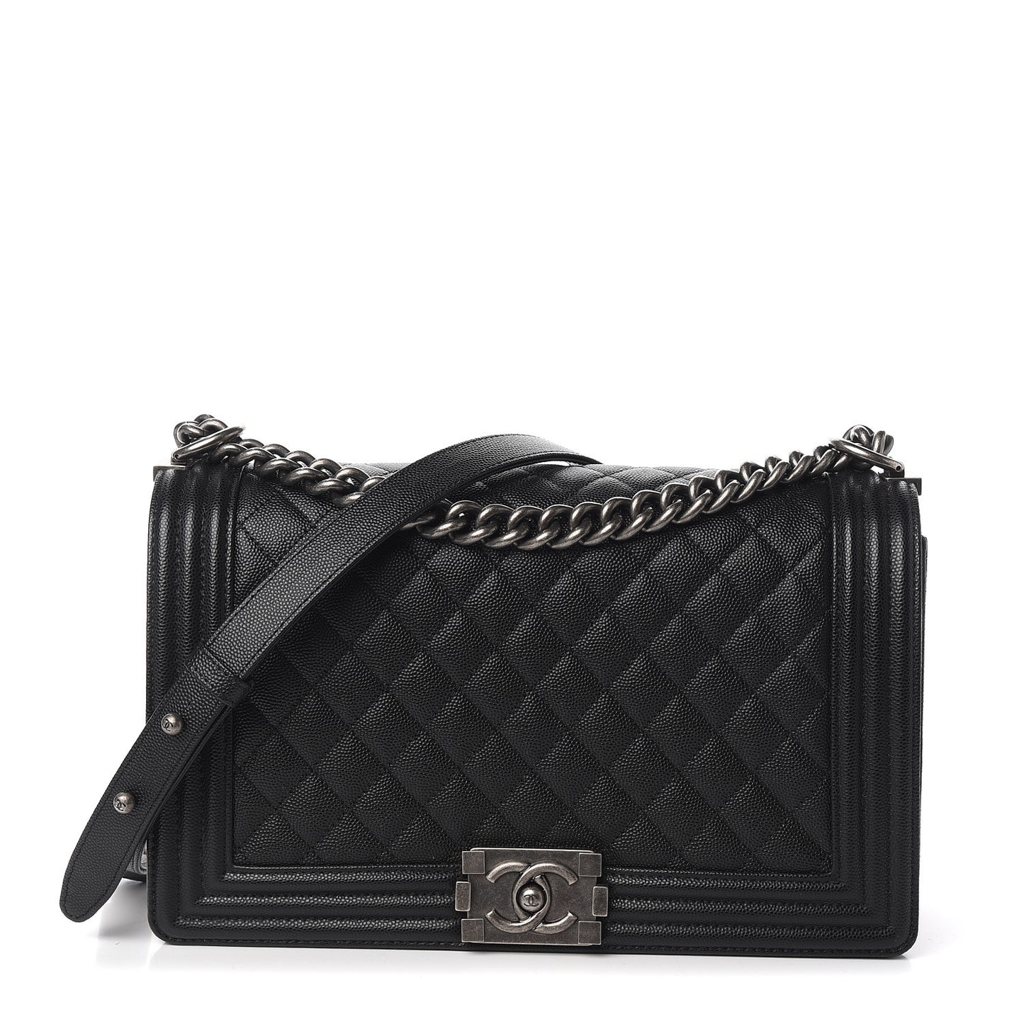 Caviar Quilted New Medium Boy Flap Black