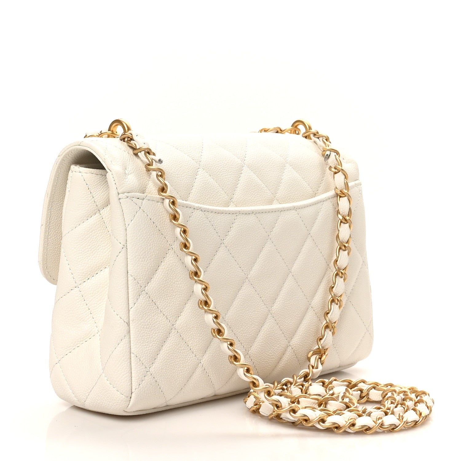 Chanel Caviar Quilted Coco First Flap White 3 of 10