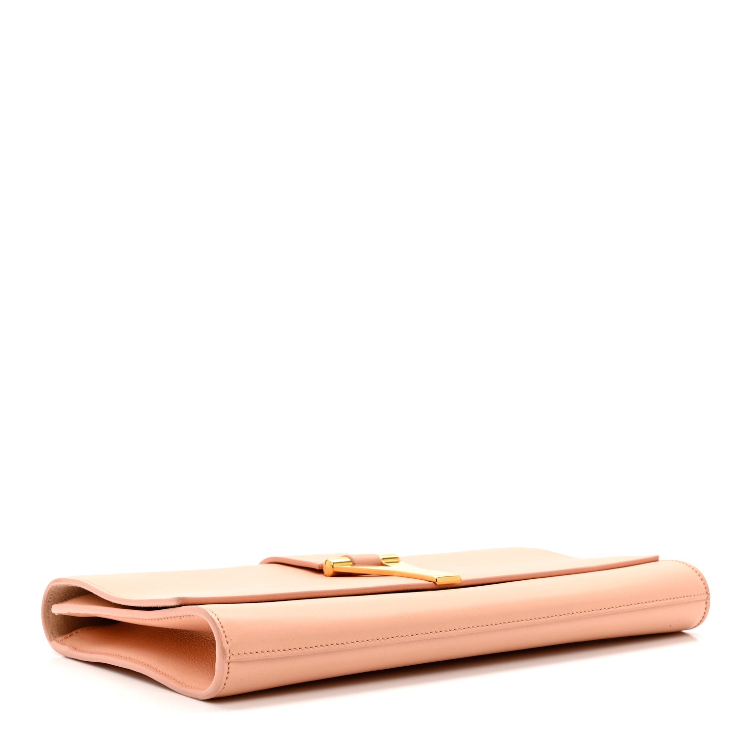 Saint Laurent Calfskin Classic Y Ligne Clutch Blush 4 of 9