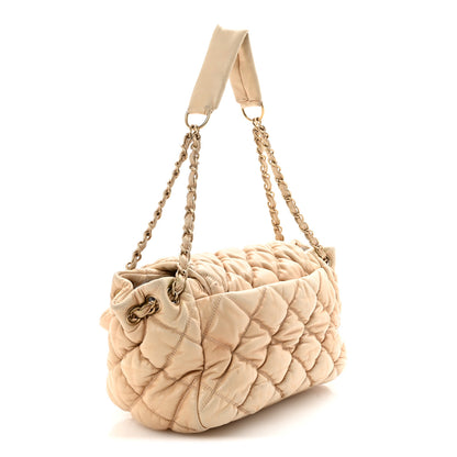 Chanel Lambskin Bubble Quilt Accordion Flap Beige 3 of 10