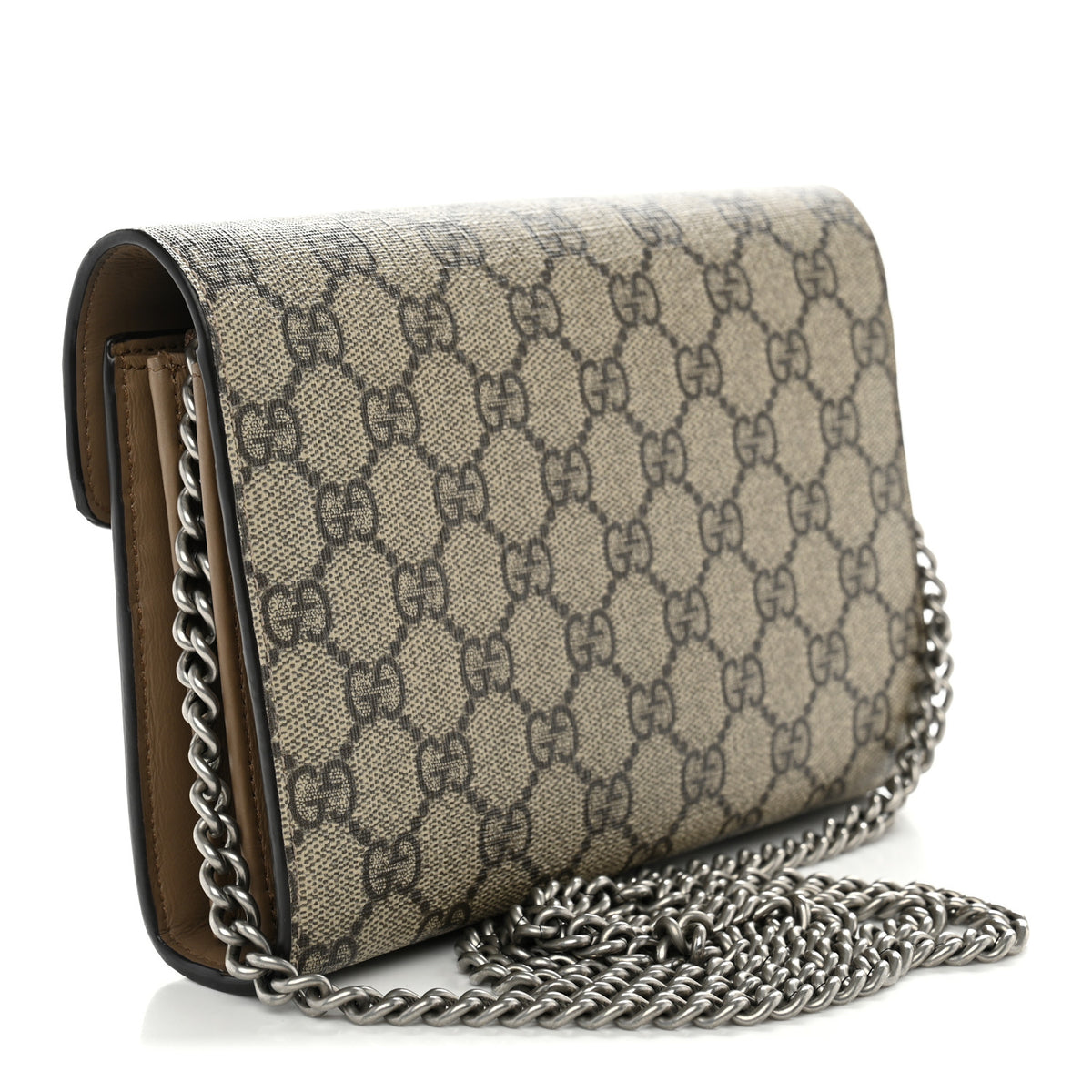 Gucci GG Supreme Monogram Mini Dionysus Chain Wallet Beige Taupe 3 of 10
