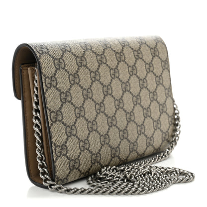 Gucci GG Supreme Monogram Mini Dionysus Chain Wallet Beige Taupe 3 of 10