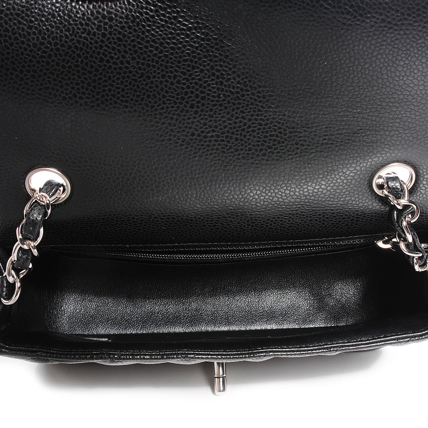 Caviar Quilted Mini Rectangular Flap Black