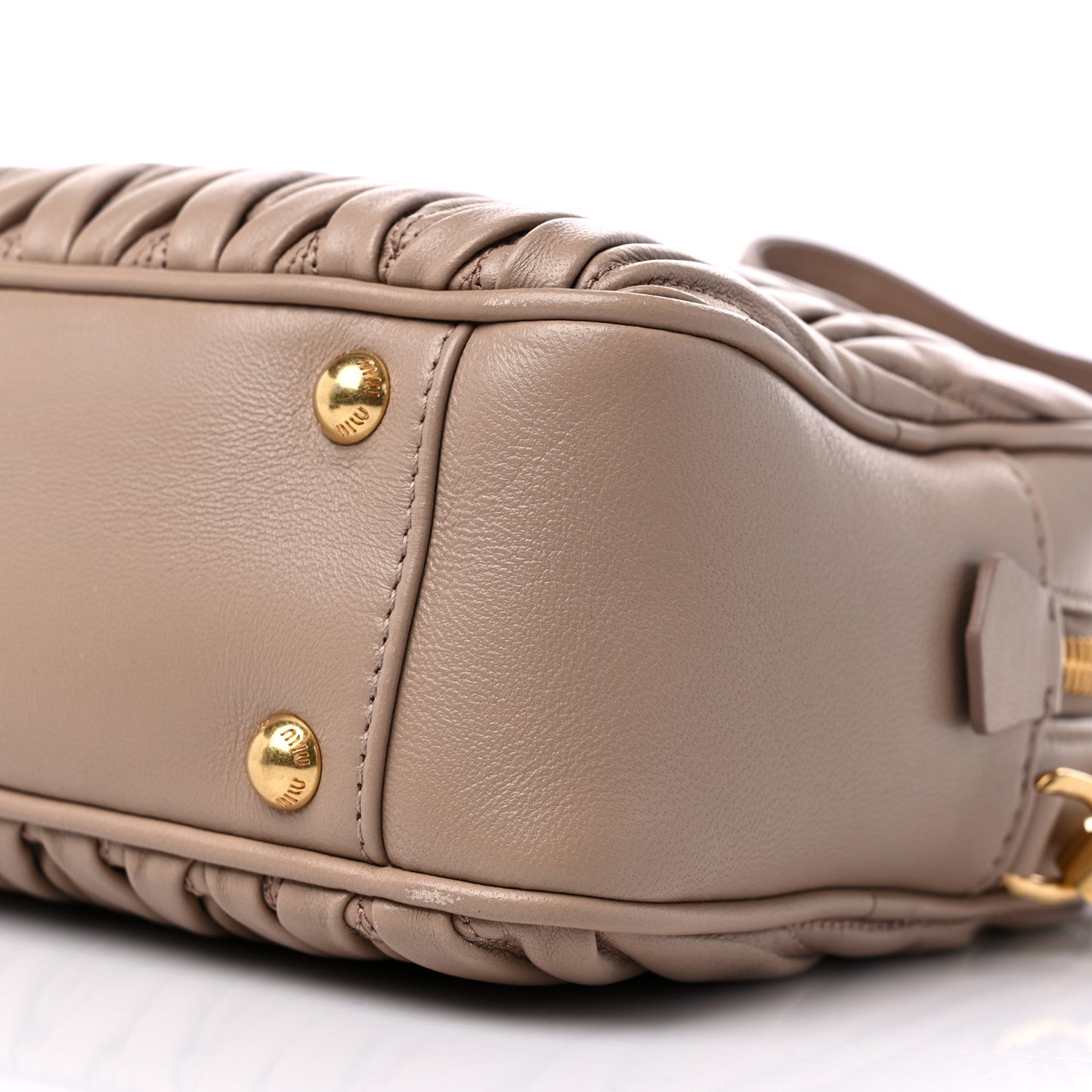 Nappa Matelasse Top Handle Bag Cammeo