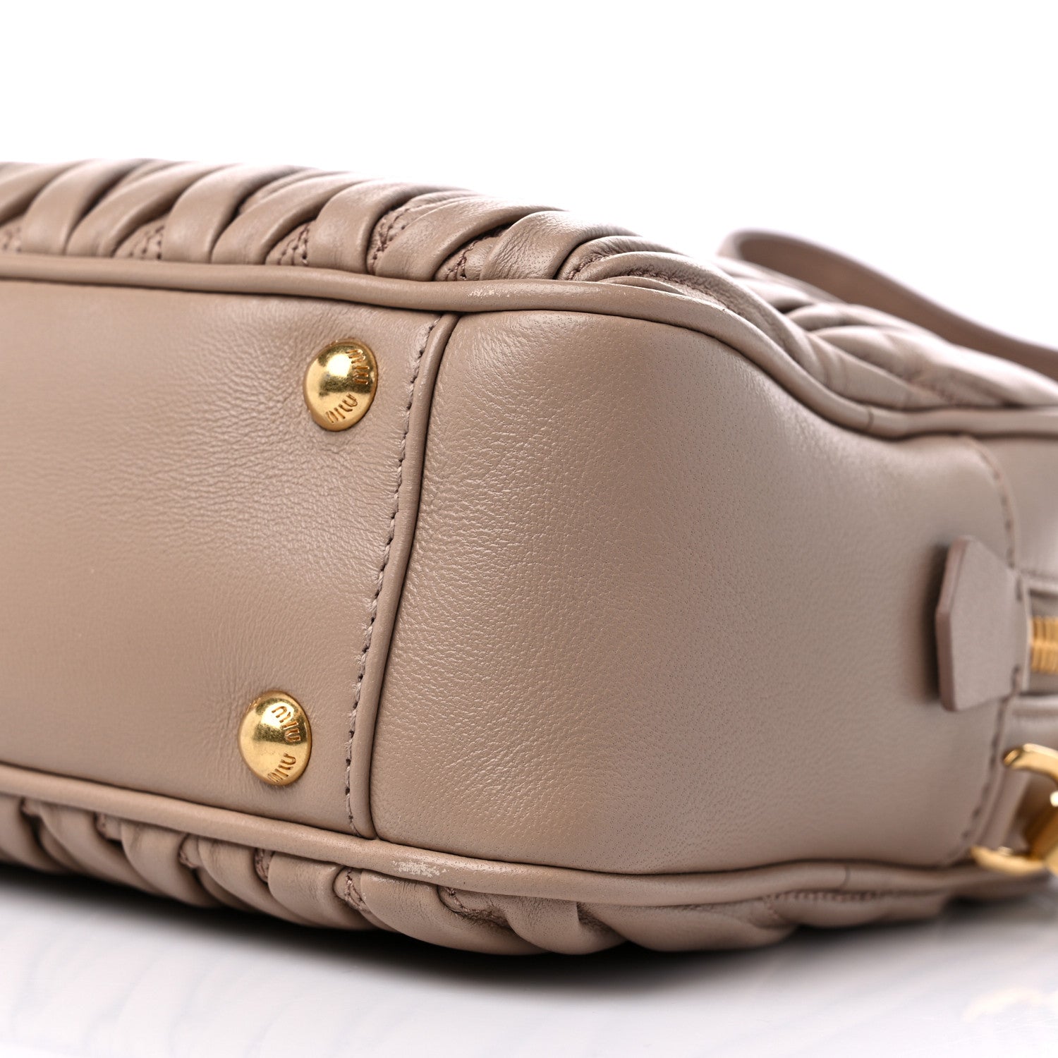 Miu Miu Nappa Matelasse Top Handle Bag Cammeo 7 of 8