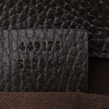 Gucci Monogram Dollar Calfskin O Drawstring Backpack Beige Ebony Testa di Moro Dark Chocolate 7 of 10