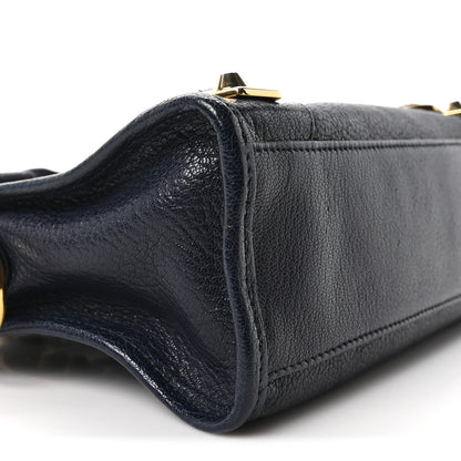Balenciaga Chevre Gold Metallic Edge Hardware Mini City Bleu Nuit 10 of 11