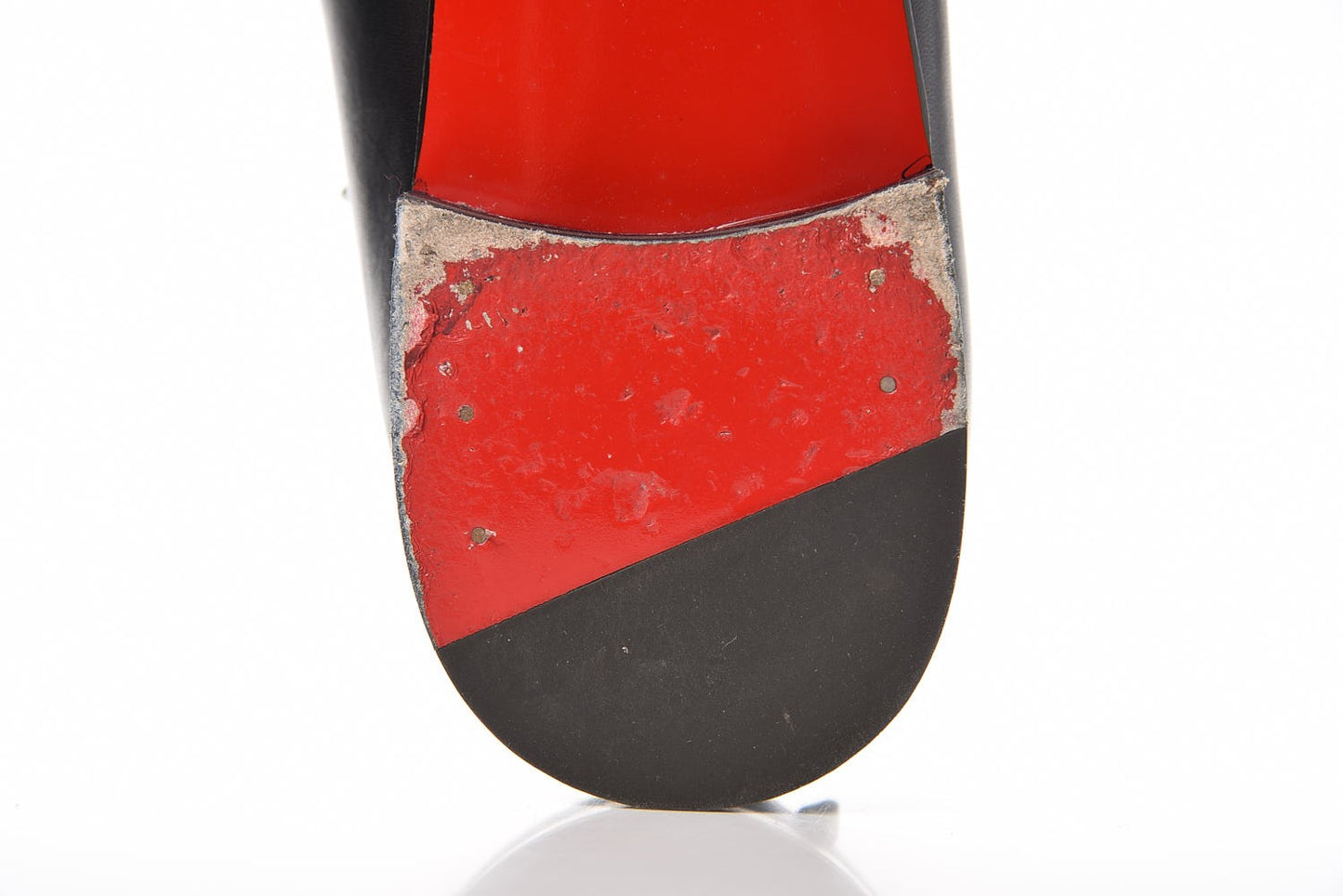 Calfskin Spikes Degra Flat Loafers 42 Black
